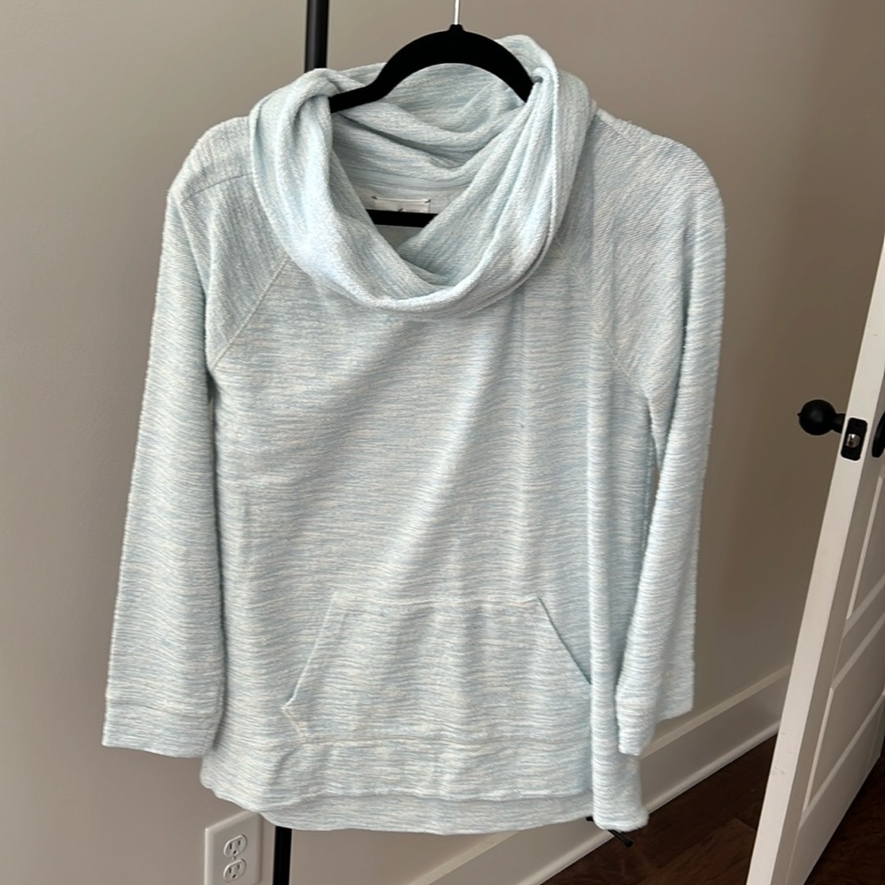 Lou & Grey blue cowl neck sweater